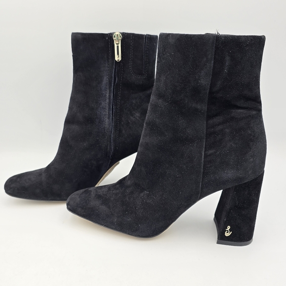 Sam Edelman Codie Booties, Black Suede, Women's Size 6.5 - Picture 7 of 12